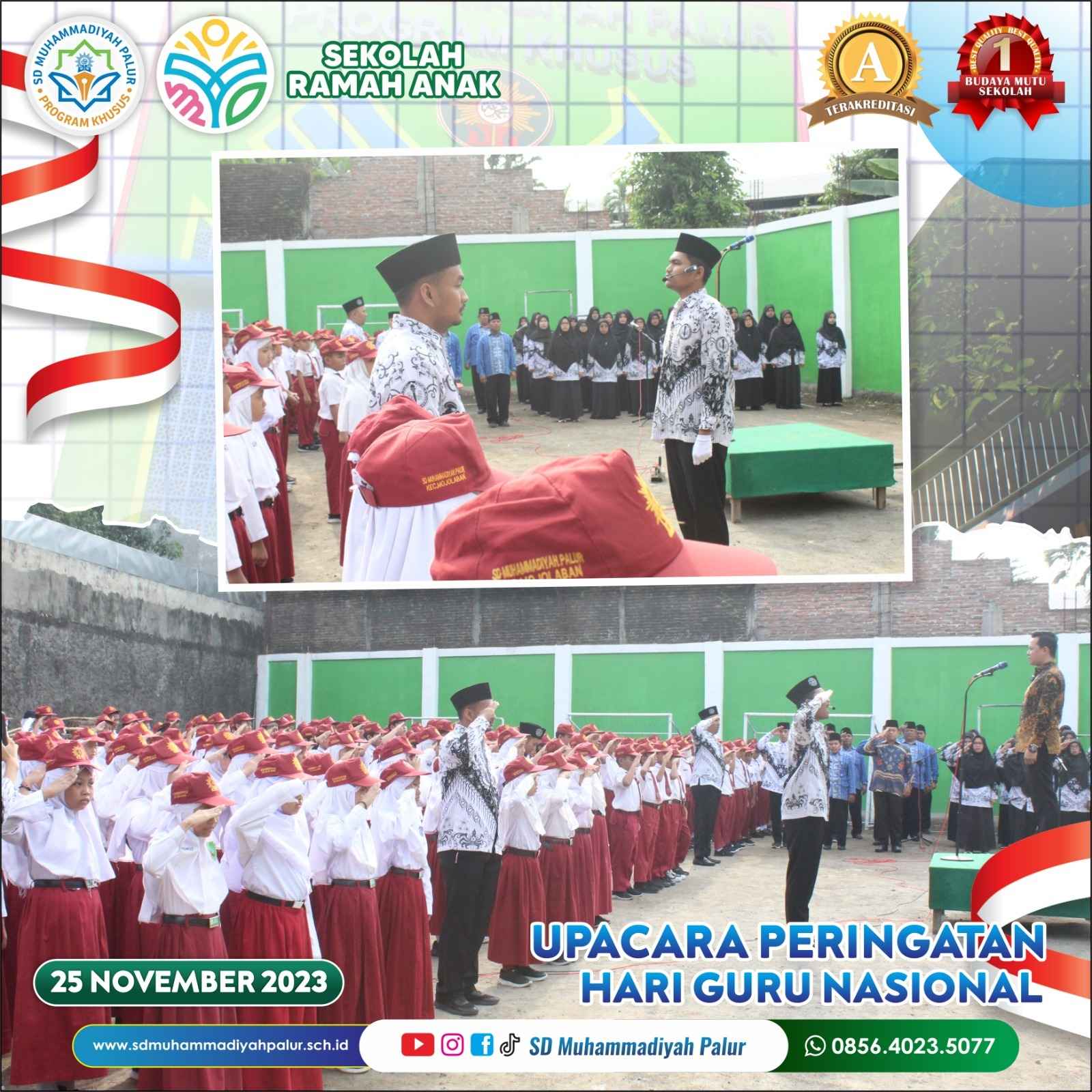 SD Muhammadiyah Palur Gelar Upacara Peringatan Hari Guru Nasional 2023