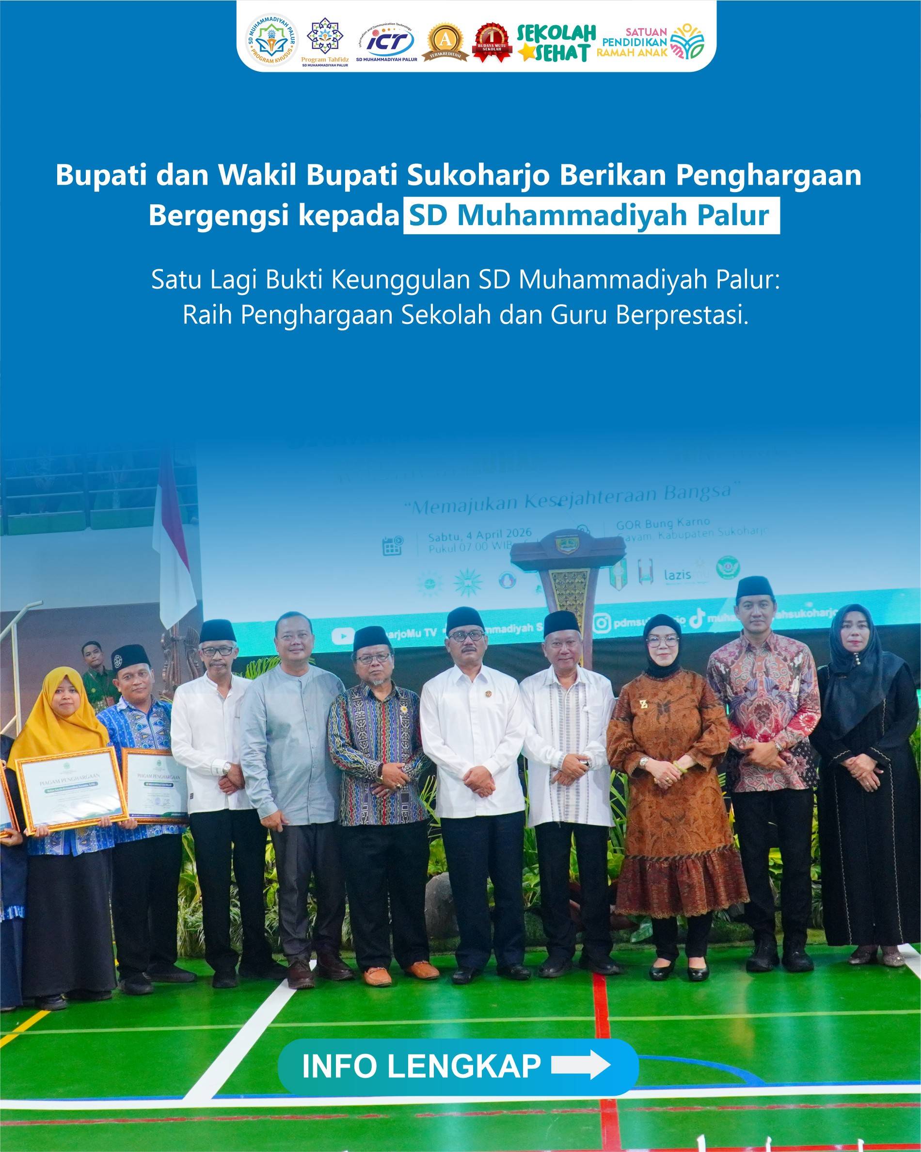 Sekolah Berprestasi Tingkat SD/MI Se-Kabupaten Sukoharjo Tahun 2026 oleh PDM Sukoharjo.